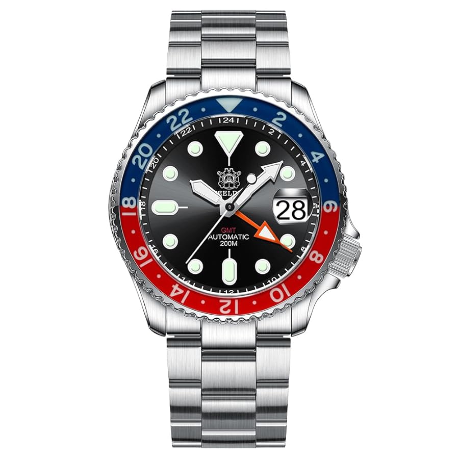 Mens Watch Original Calendar Wristwatch Waterproof Stainless Steal