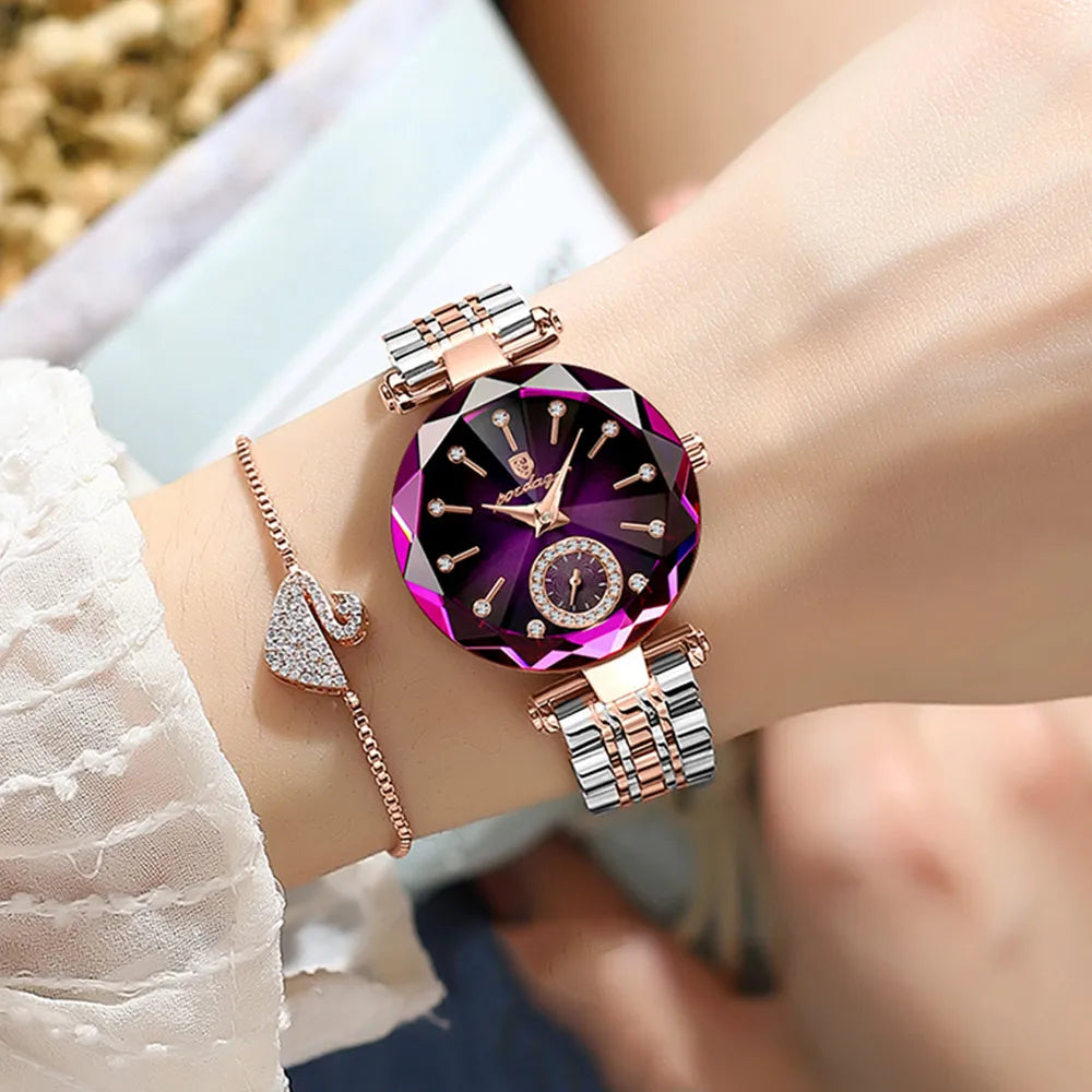 Luxury Elegant Ladies Wristwatch Waterproof Stainless Steel Watch