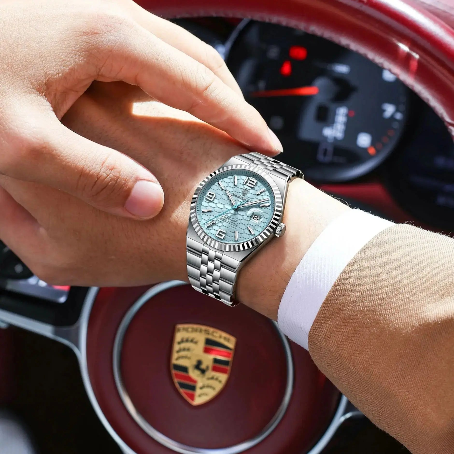 Men Clock Waterproof Luminous Date Luxury Man Watch Stainless Steel