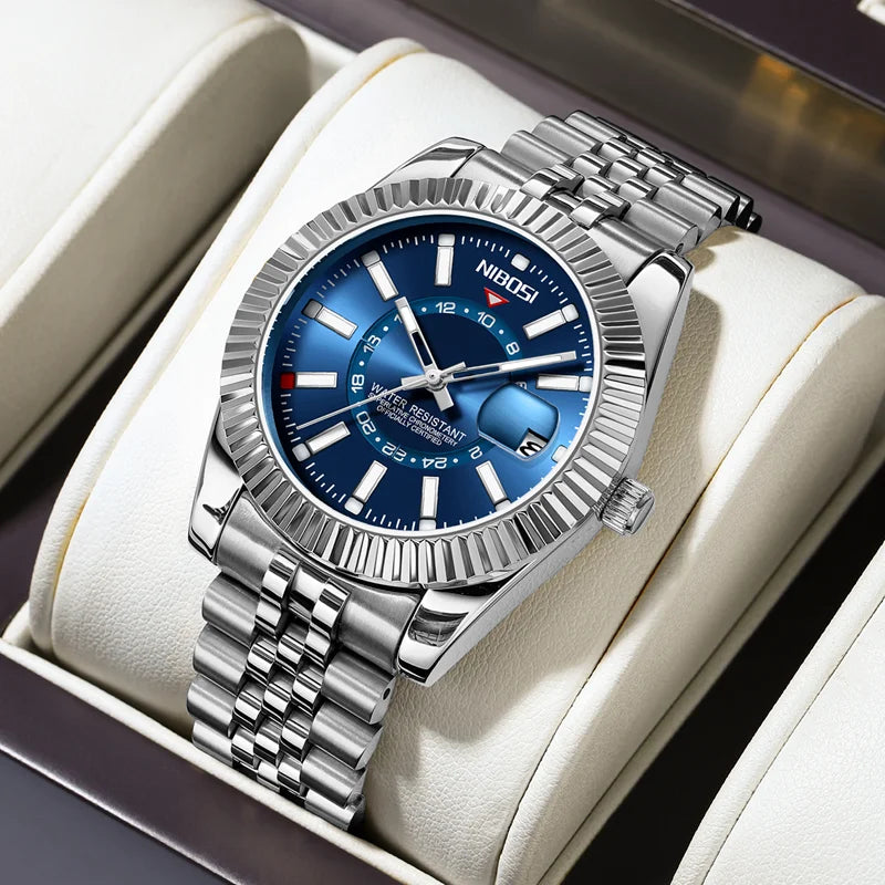 Wristwatch For Man Waterproof Stainless Steel Men's Watches