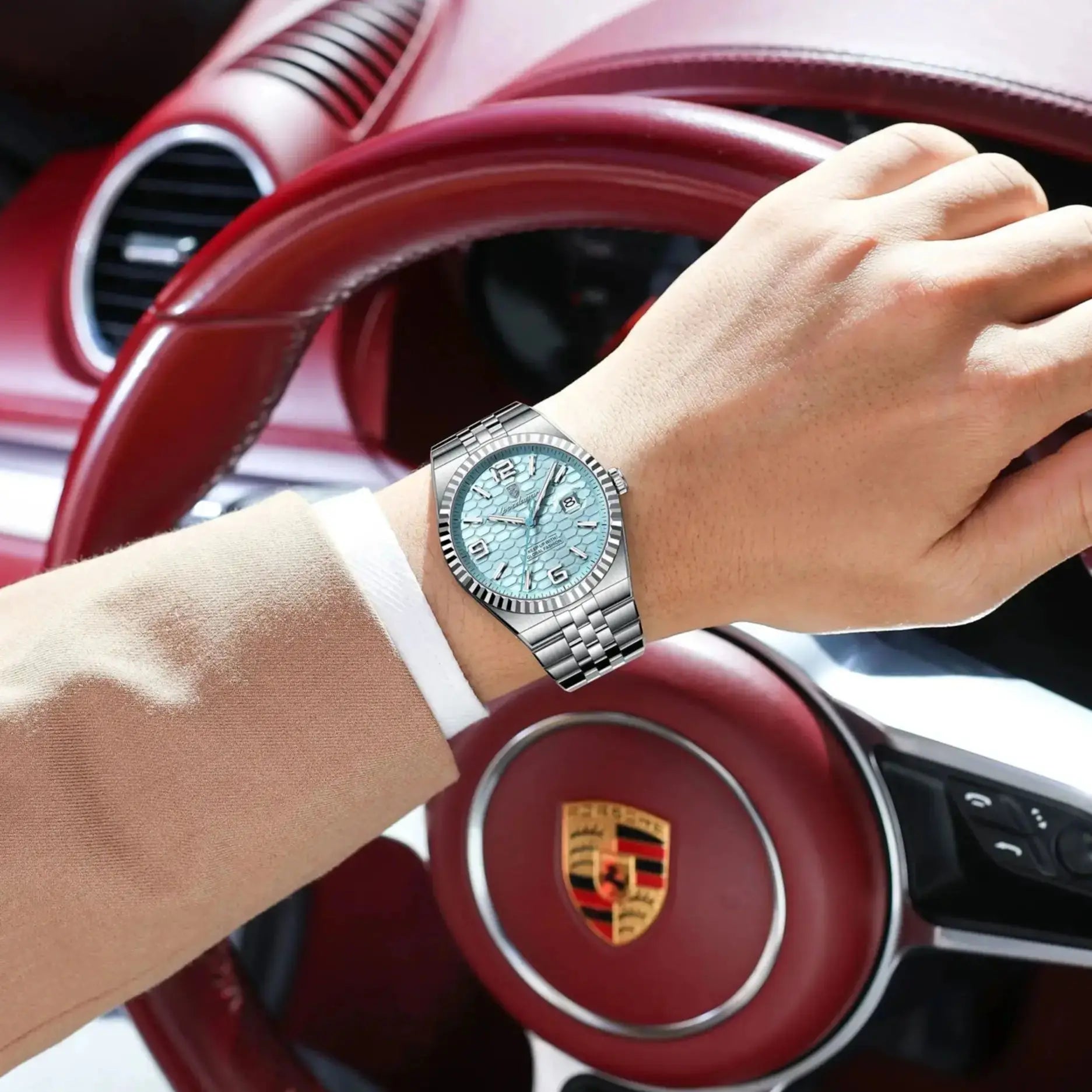 Men Clock Waterproof Luminous Date Luxury Man Watch Stainless Steel