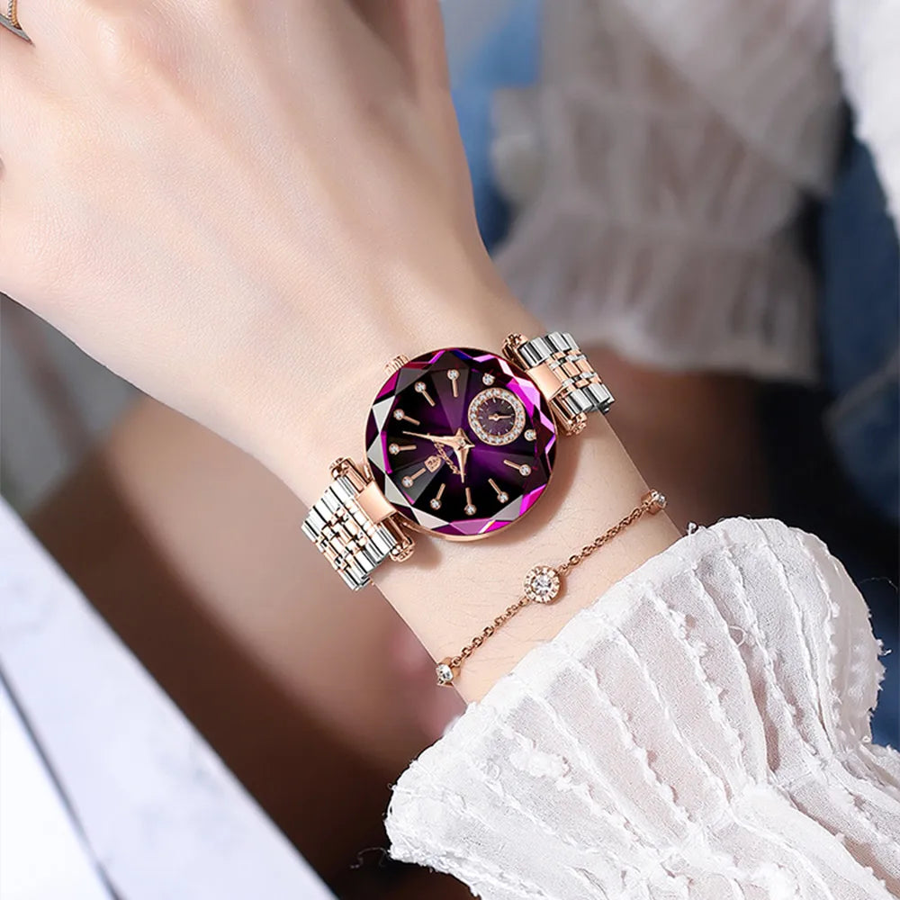 Luxury Elegant Ladies Wristwatch Waterproof Stainless Steel Watch