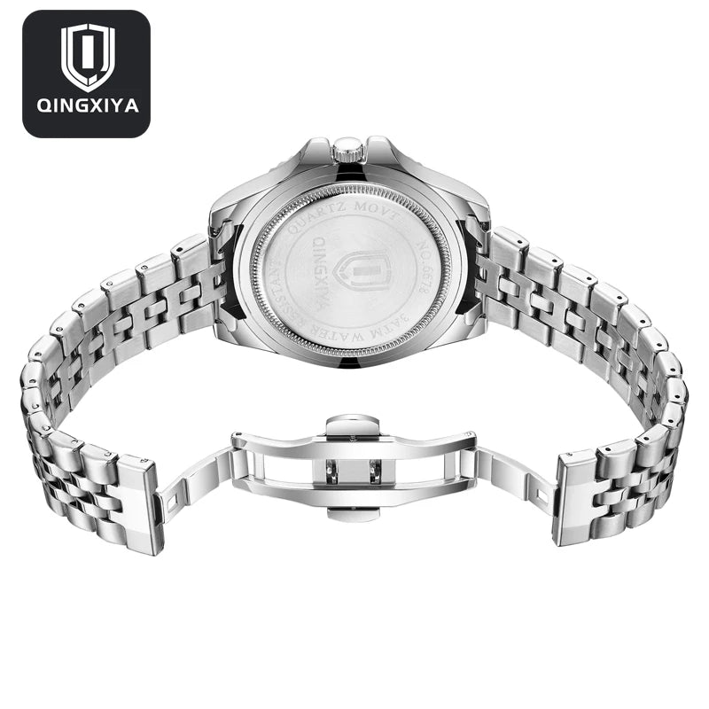 Men Watch Waterproof Luminous Date Man Watch Stainless Steel