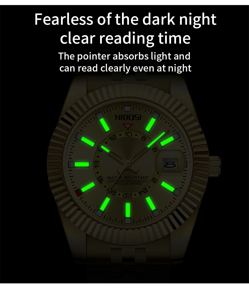 Wristwatch For Man Waterproof Stainless Steel Men's Watches