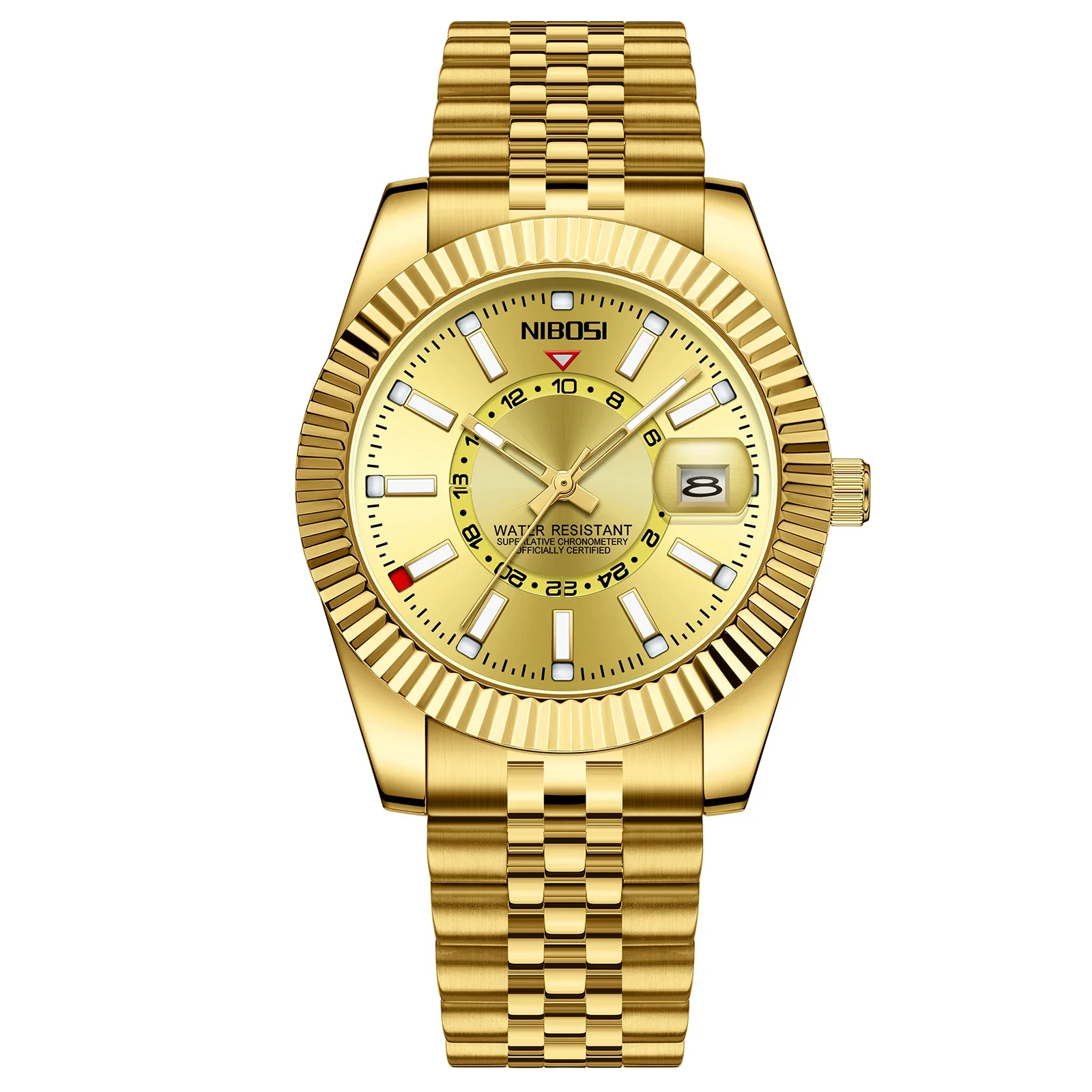 Men Wristwatch Waterproof Luminous Date Military Man Watch Stainless Steel