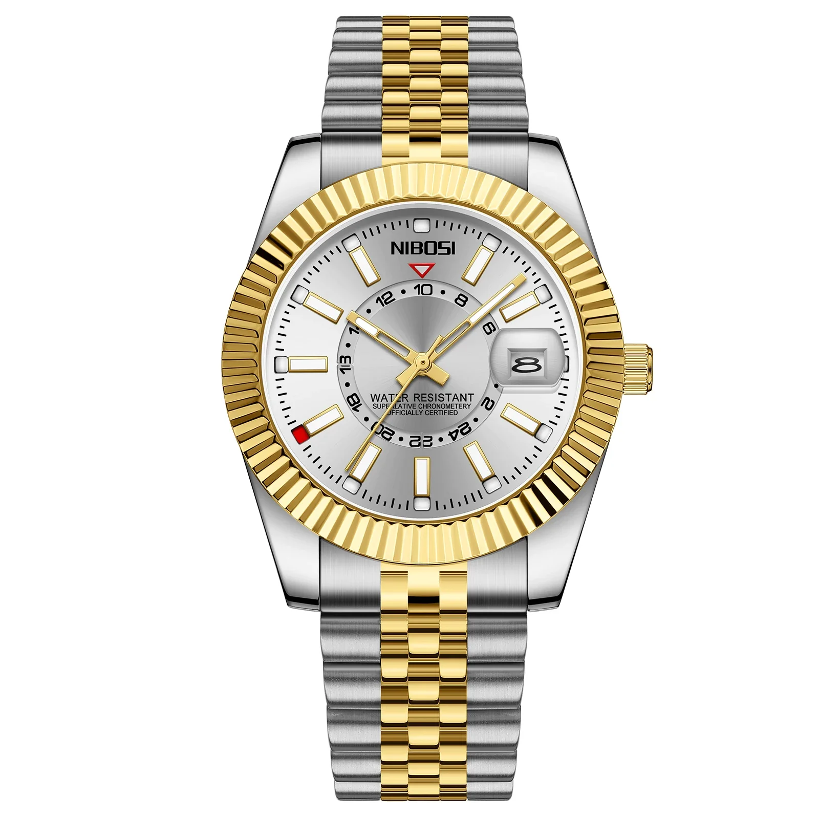 Men Wristwatch Waterproof Luminous Date Military Man Watch Stainless Steel